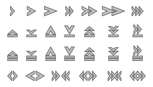 套剪影箭头. — 图库矢量图片