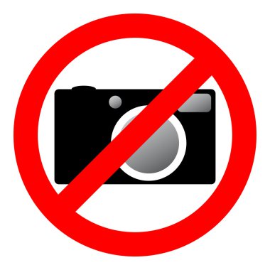 Kamera kullanımını yasaklayan işareti.
