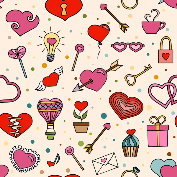 Seamless pattern for valentines day — Stock Vector
