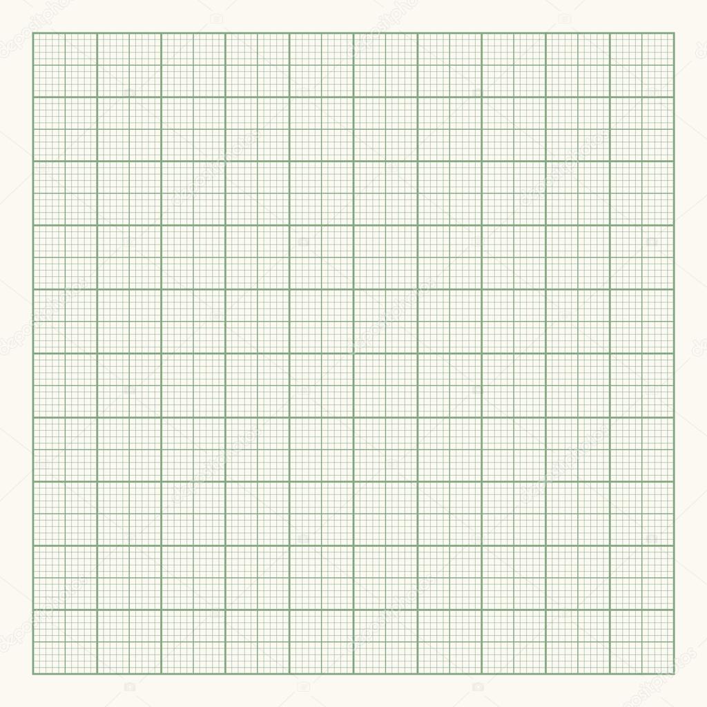 Green graph paper on light background