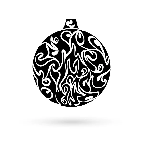 Bola de Navidad adornada — Vector de stock