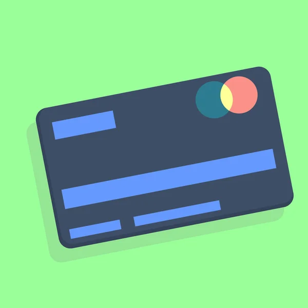 クレジットカードは 色の背景に隔離されています オンライン購入のためのカード セットからのアイテム 平型ベクトルイラスト — ストックベクタ