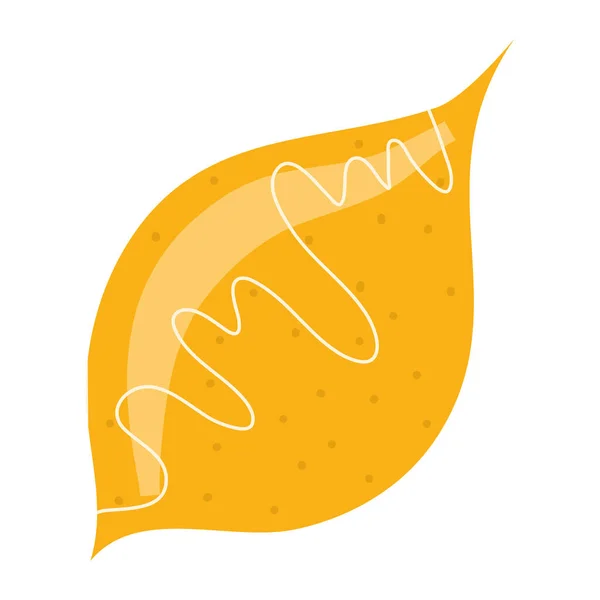 Um limão de estilo cartoon é isolado em um fundo branco. Ilustração vetorial de frutas e alimentos. Um limão saudável contendo vitamina C.. —  Vetores de Stock