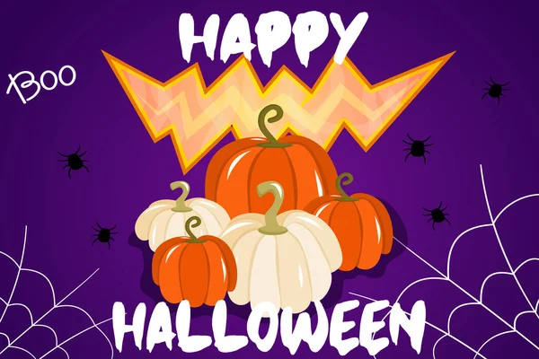 Vector Illustratie Met Een Banner Voor Halloween Een Uitnodiging Voor — Stockvector