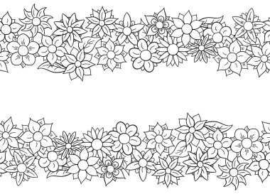Yatay sorunsuz çiçek sınır