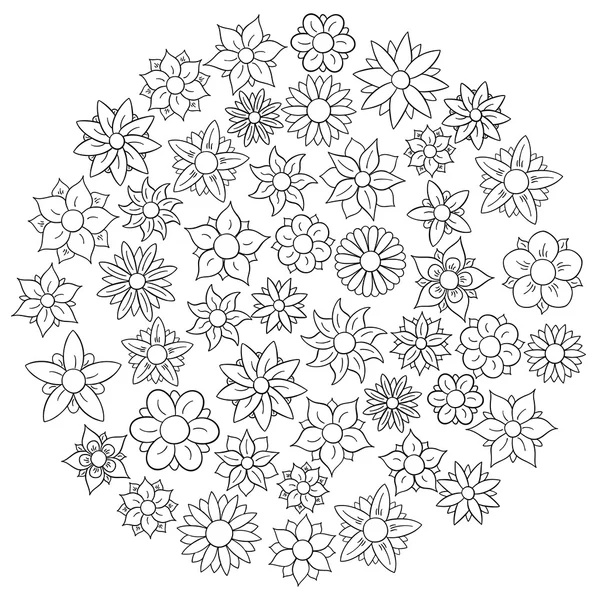 kitap doodle çiçekler boyama