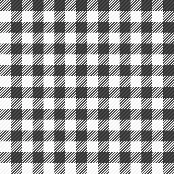 Black and white plaid tablecloth — Stock Vector