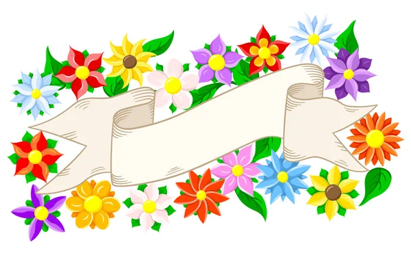 Банер з квітковим фоном — стоковий вектор