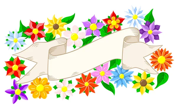 Banner com fundo floral —  Vetores de Stock