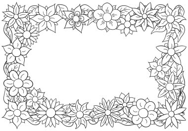 çiçek sınır boyama
