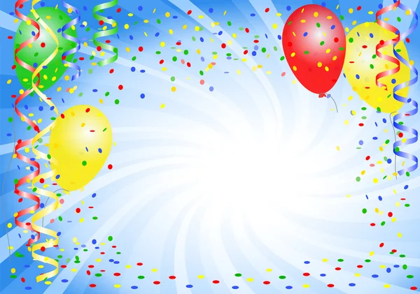 Fondo de la fiesta con globos — Vector de stock