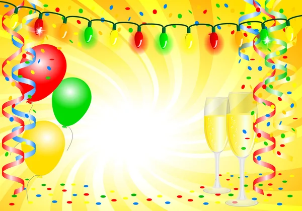 Party Hintergrund mit Luftballons — Stockvektor
