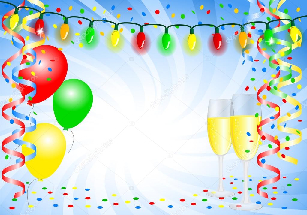 party background with balloons