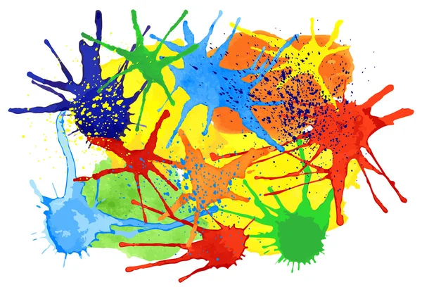 Des éclaboussures colorées de peinture — Image vectorielle