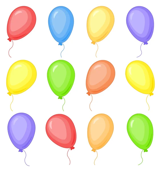 Globos de dibujos animados coloridos — Vector de stock