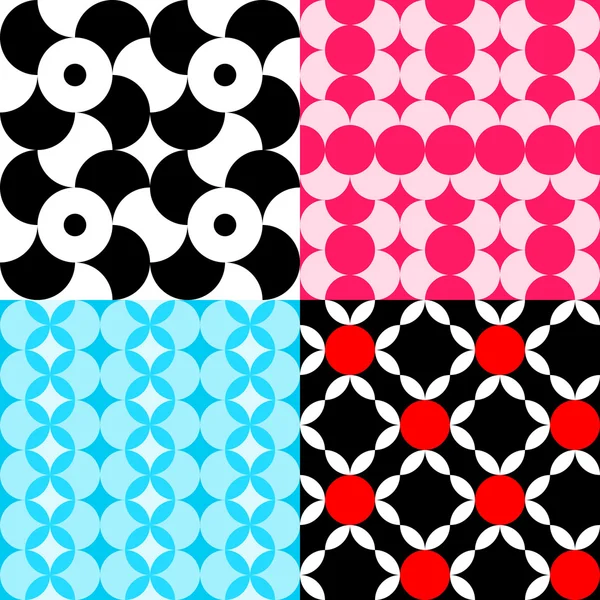 Set of colorful seamless patterns — Stock Vector