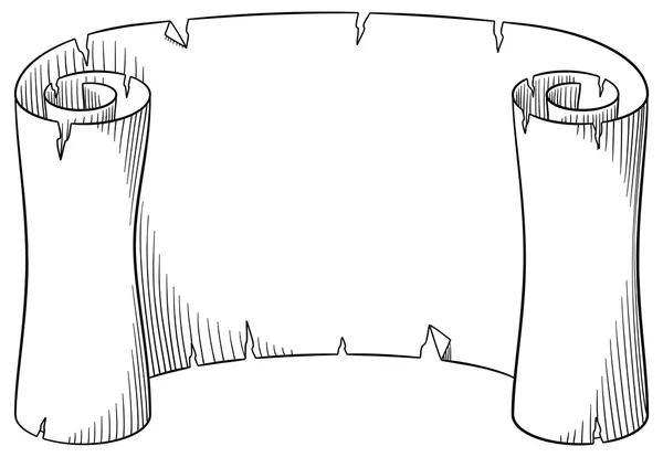 Oude perkament scroll — Stockvector