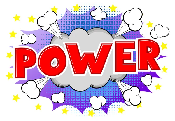 Comic sound effect power — Stock Vector