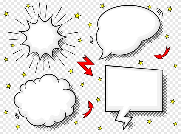 Comic style speech bubbles — Stock Vector