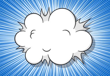 çizgi roman tarzı konuşma balonu bir soyut girdap arka plan ile 