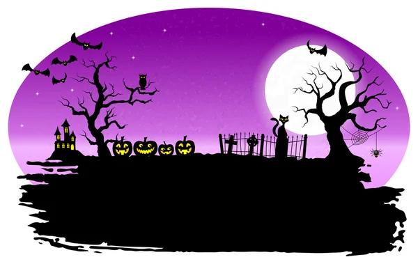 Assustador halloween fundo — Vetor de Stock