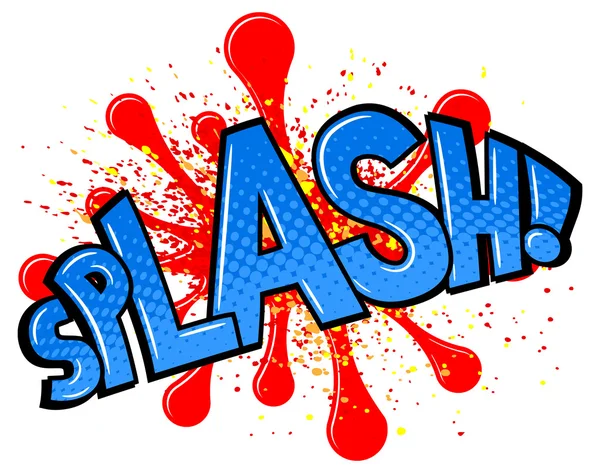 Comic sound effect splash — Stock Vector