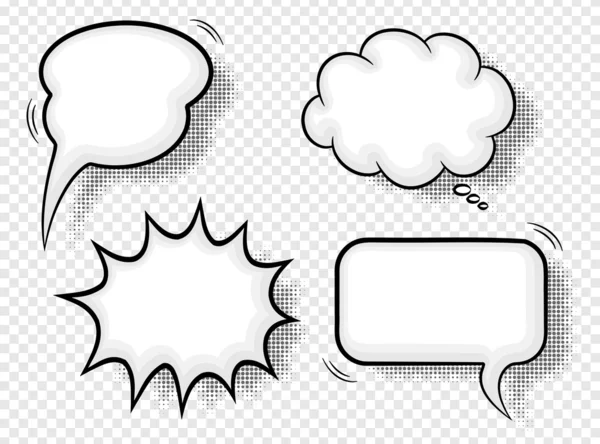 Comic style speech bubbles — Stock Vector