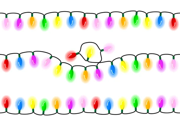 Sorunsuz Noel ışıkları — Stok Vektör