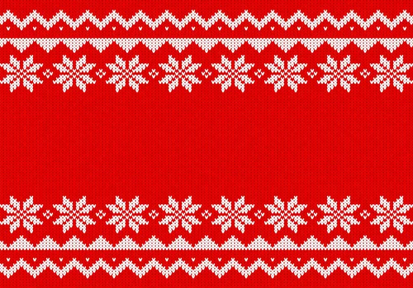 Red and white knitted background — Stock Vector