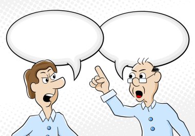 iki adam farklı görüşü vardır