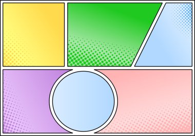 arka plan olarak komik çerçeveler