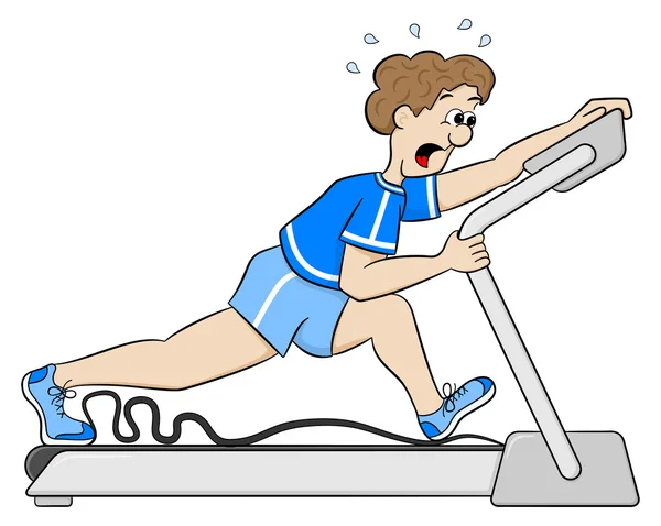 Вичерпний бігова доріжка тренування — стоковий вектор