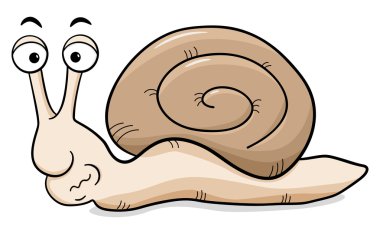 çizgi film salyangoz salyangoz kabuğu ile