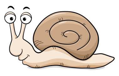 çizgi film salyangoz salyangoz kabuğu ile