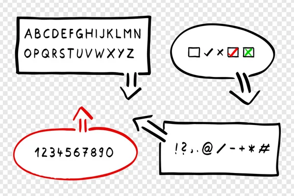 Handgezeichnete Design-Infografik-Elemente — Stockvektor