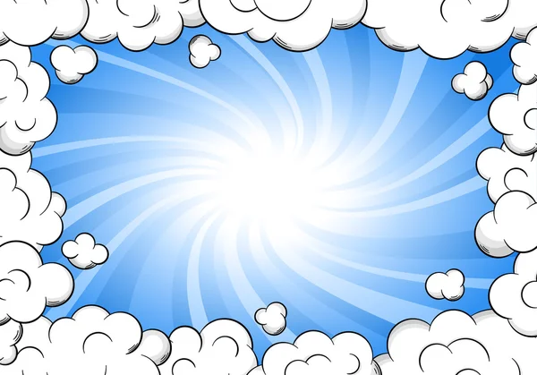 Marco de nube con el cielo como fondo — Archivo Imágenes Vectoriales
