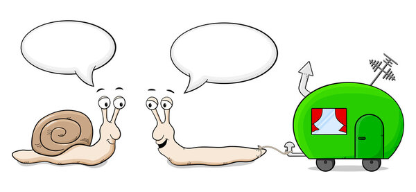 две улитки говорят о караванах
