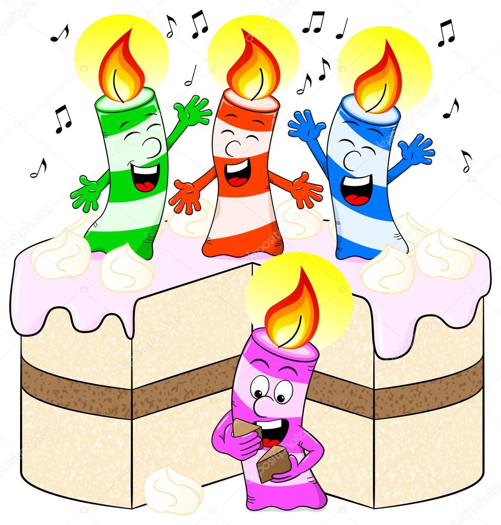 candles on cake celebrate birthday