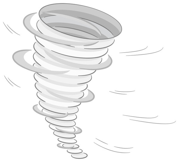 tornado on white background