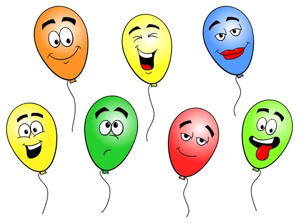 Globos de dibujos animados coloridos — Vector de stock