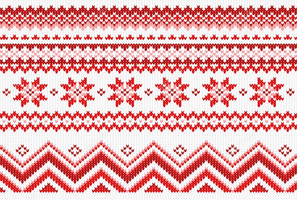red and white knitted background