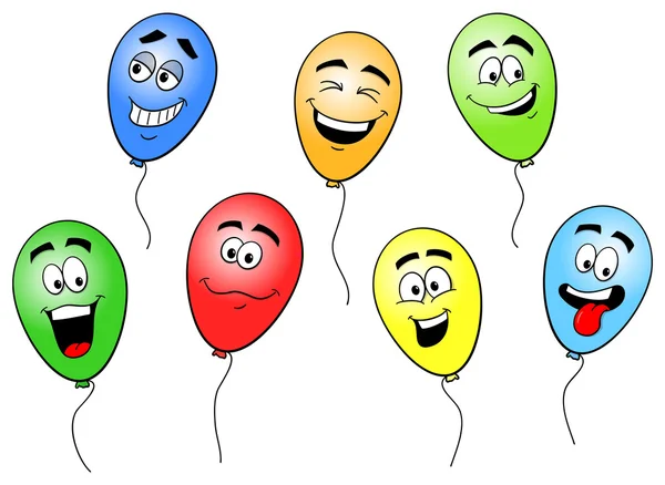 Globos de dibujos animados coloridos — Vector de stock