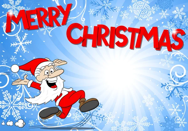 Niebieskim tle Boże Narodzenie Mikołaj — Wektor stockowy