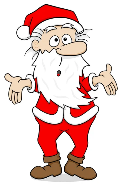 Santa claus que está perplejo — Vector de stock