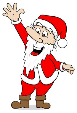 sallayarak çizgi film Noel Baba beyaz