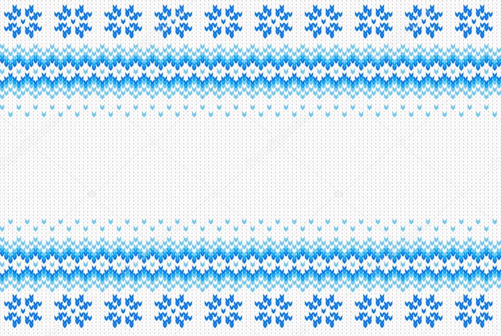 seamless blue and white knitted background