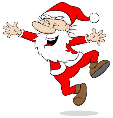 Noel Baba için sevinç sıçramak