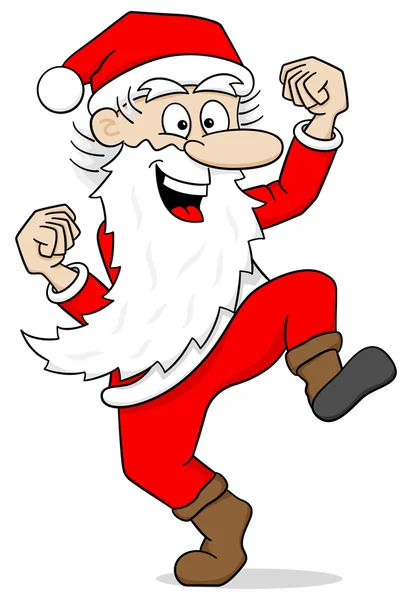 Santa claus hoppade av glädje — Stock vektor
