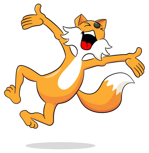 Fox jumping for joy — Stock Vector