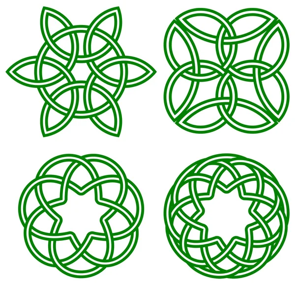 Green celtic knots — Stock Vector